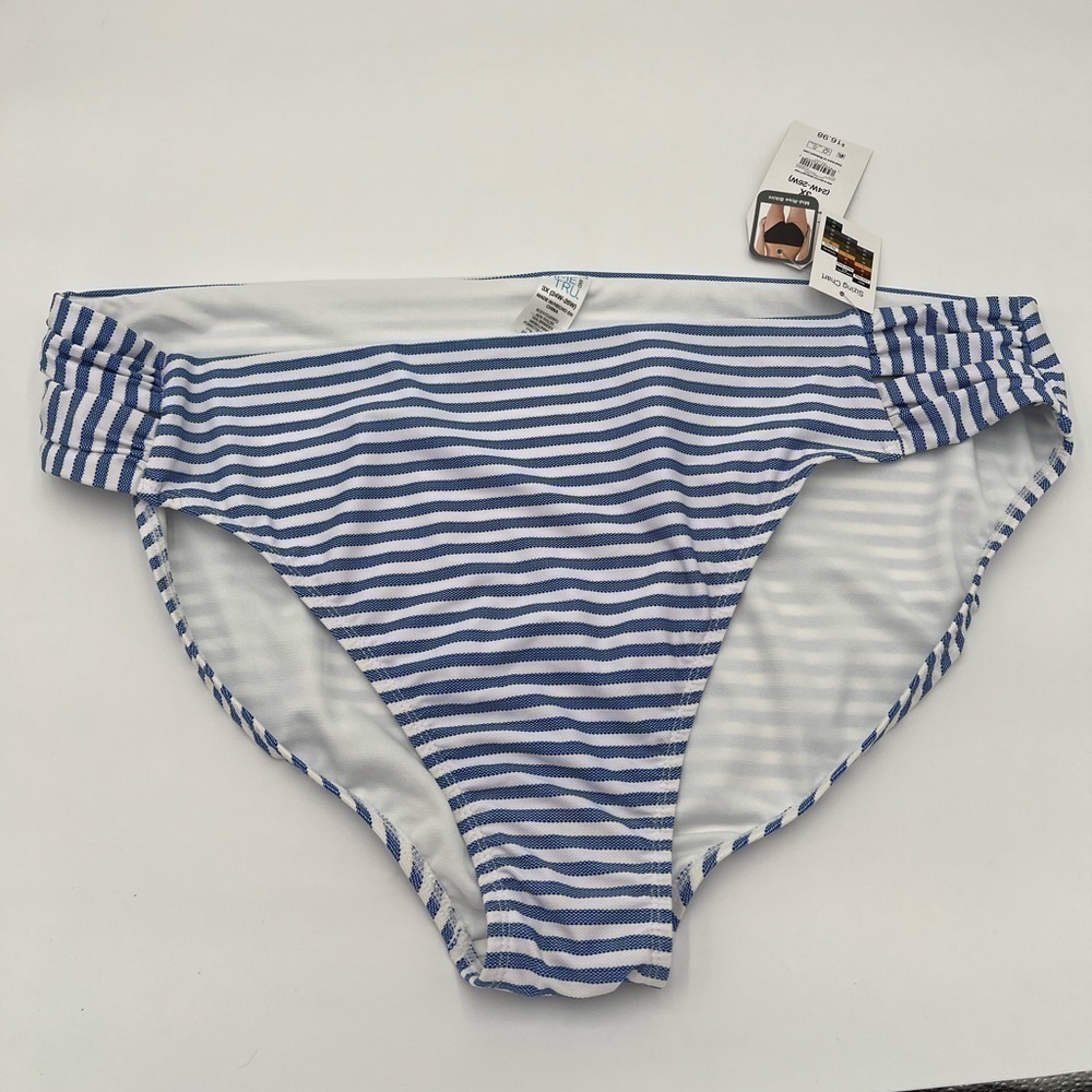 Time and Tru Women's Scrunch Side Bikini Swim Bottoms 3X NWT